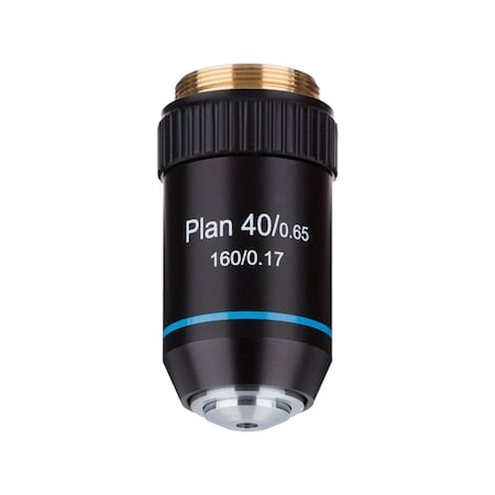 Amscope 40X  Plan Achromatic Microscope Objective Lens with Black Finish PA40X-B